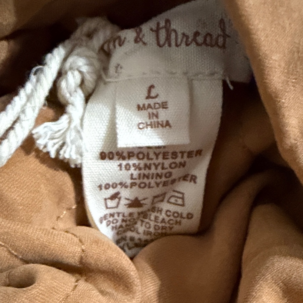 Hem & Thread Quilted Camel Long Jacket - Picture 9 of 10